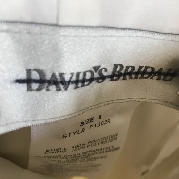 David’s Bridal Strapless Satin and Lace Dress - Picture 8 of 8